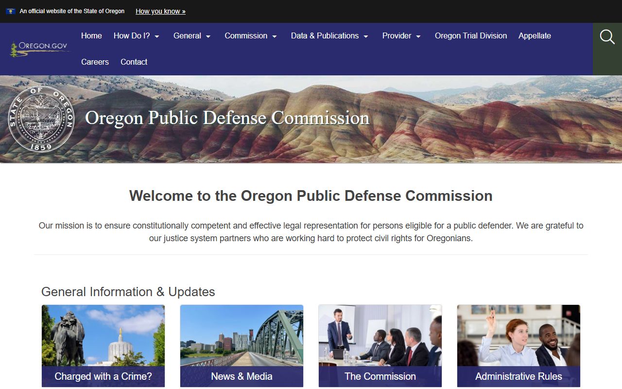 Clatsop County criminal court records Oregon Public Defense Commission page
