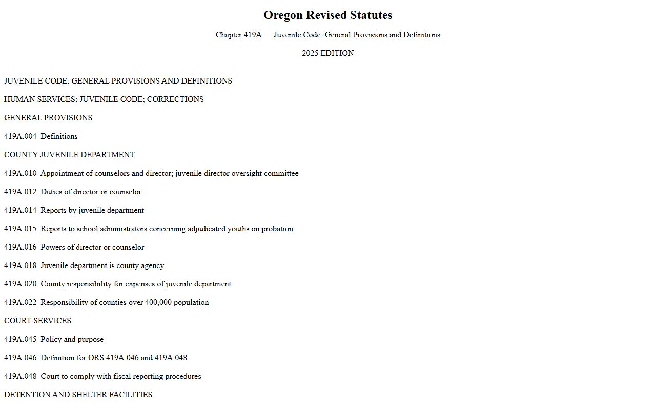 Clatsop County criminal court records Oregon juvenile record restrictions
